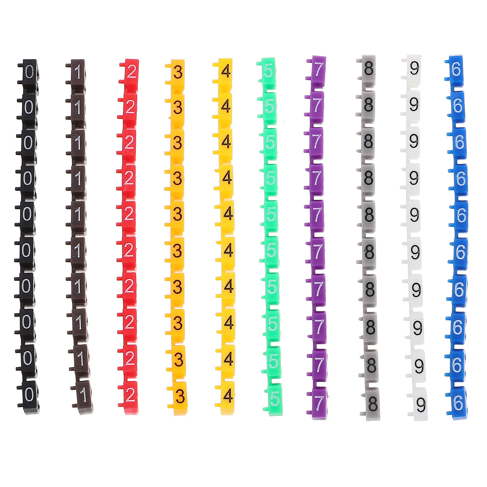 100Pcs Plastic Clip on Wire Markers Precise Size for Electrical Cord Management Clip on Wire Markers Cable Labels