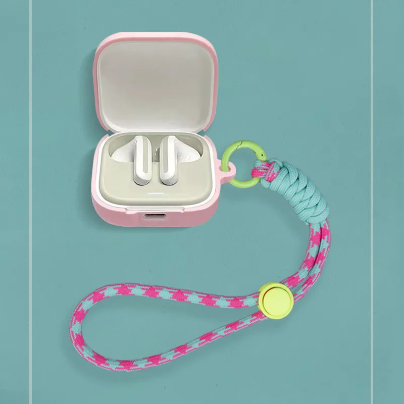 for Redmi Buds 7S Case Protective Nylon Lanyard Soft Cover Headphone Shells Anti Dust Sleeve Hand Rope Strap Accessories