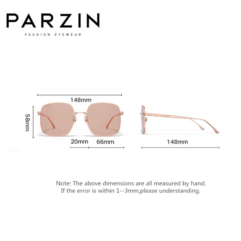 PARZIN Sunglasses Women Fashion Rectangle Sun Glasses For Women UV Protection Ladies Shades  8352