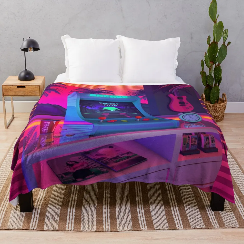 

Arcade Dreams Throw Blanket heavy to sleep cosplay anime Flannels Blankets