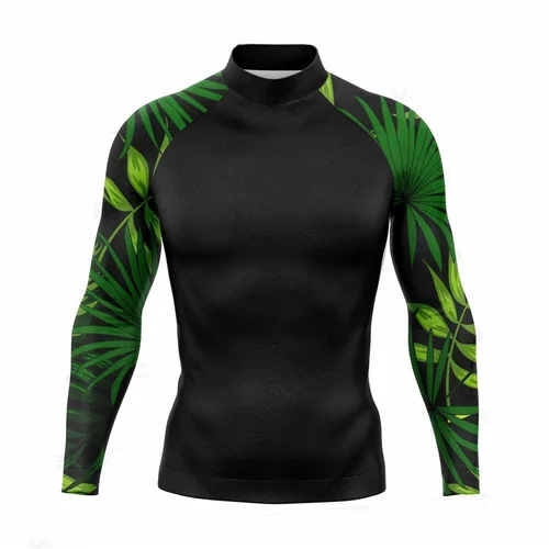 Imagen 2 del producto Camisetas de natación con protección contra sarpullidos para hombre, camisetas de verano con protección solar UV UPF 50+, camisetas de secado rápido para pesca en la playa, camisetas para hombre