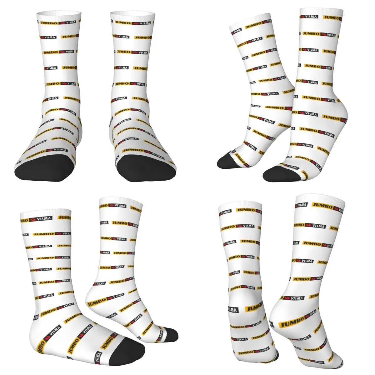 

Jumbo Visma Pro Cycling Team Uci World Tour Socks Harajuku Super Soft Stockings All Season Long Socks Accessories for Unisex