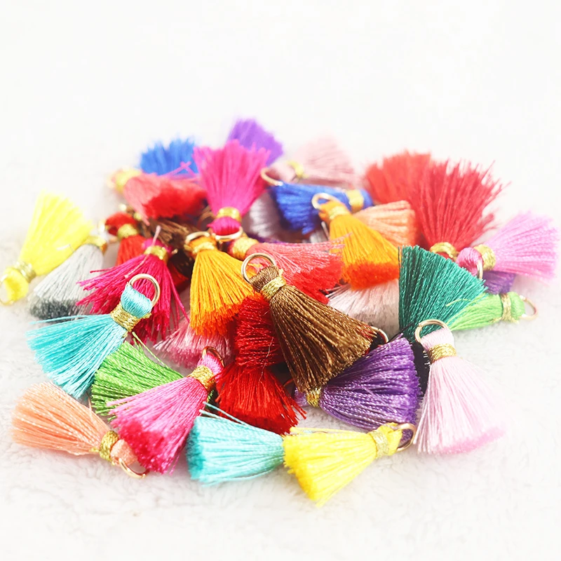 Mélange délicat de pompons en coton, breloque brosse, bricolage, glands exécutifs, boucle d\'oreille, pendentif, accessoires de bijoux, 2.5cm, 10