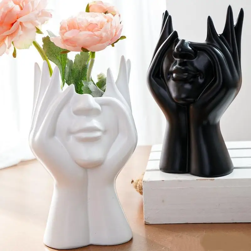 1Pcs Desktop Multifunctional Storage Pen Holder Creative Human Body Art Styling Office Supplies Makeup Brush Holder Decor