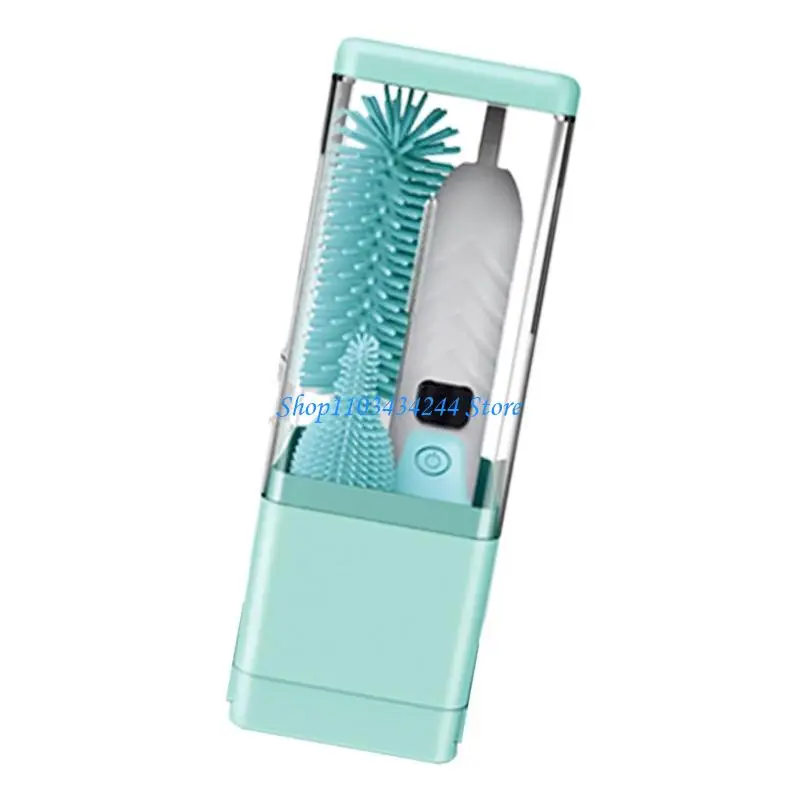 

Efficient Baby Bottle Cleaning Featuring Electric Brush Sterilizer & Multi Bottle Drying Rack for Infant Safety