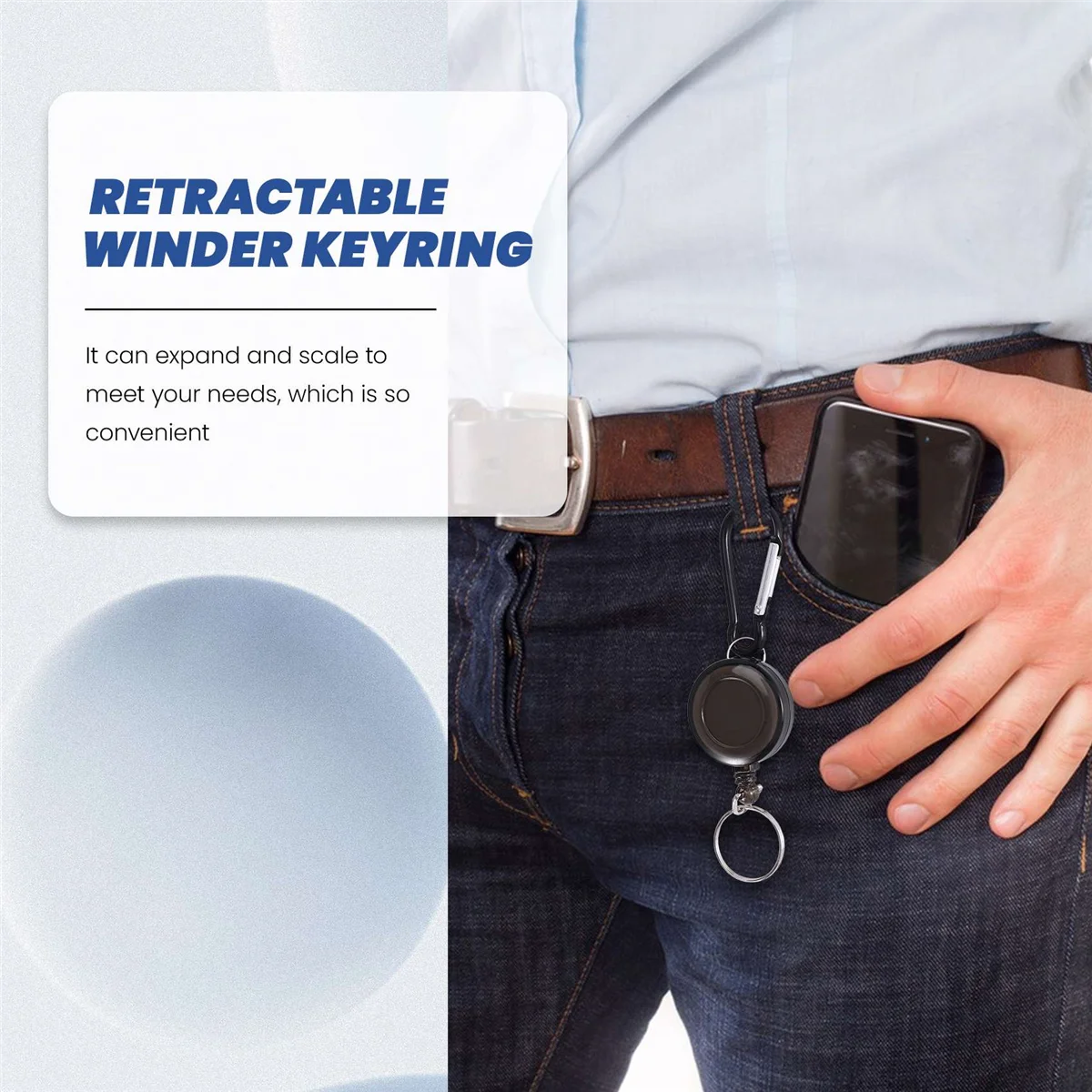 Лот 1, держатель для бейджа, держатель для намотки, брелок, выдвижной карабин, зажим для ремня, держатель для удостоверений личности, черный