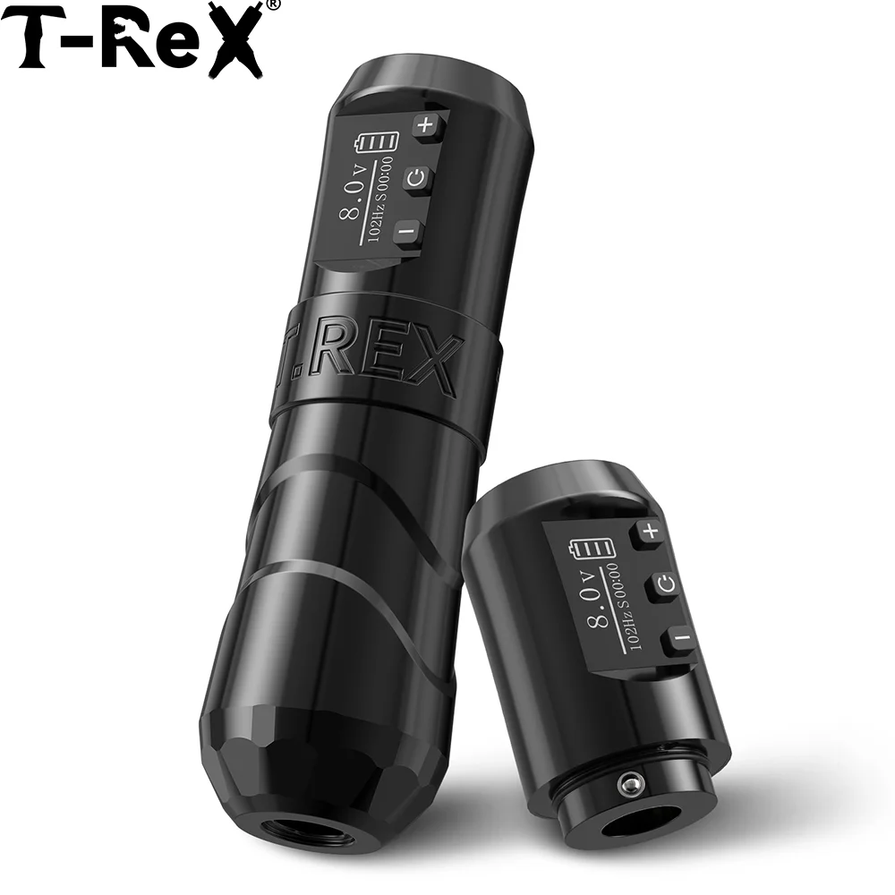 

T-Rex Professional Wireless Tattoo Pen Machine Rotating Tattoo Gun with 2 Replaceable Batteries and Handle 1800mAh Battery