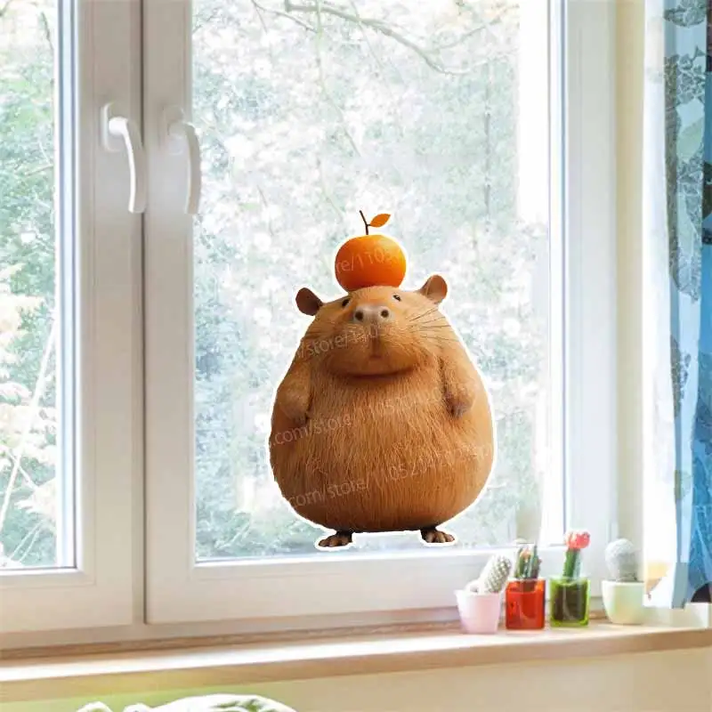 

Funny animal stickers decorate room doors and windows refrigerator toilet cover decals bathroom wall stickers children's room ar