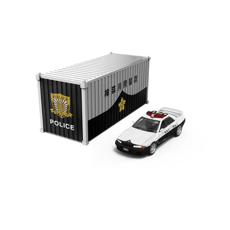 

Nissan GTR R32 Japanese police car set simulation alloy car model