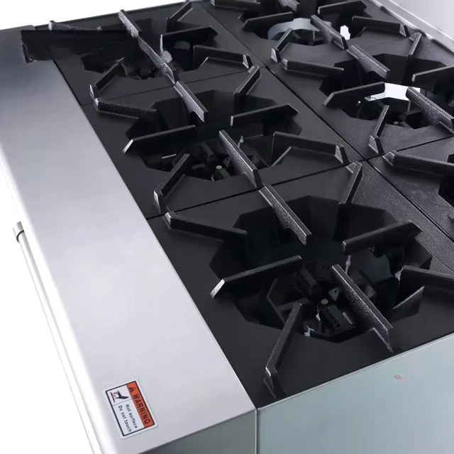 Gas Stove Perfex Gas 6 Burner S With Standard Oven LPG BTU 30,000 Commercial Gas Range Kitchen