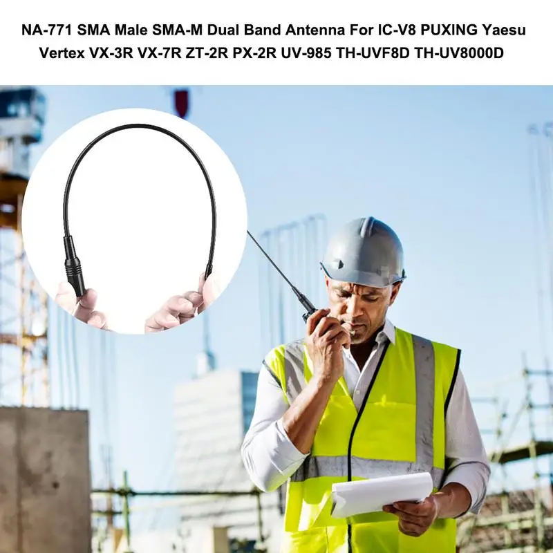 Walkie - Talkie Antenna NA-771 SMA - Dual Wide Band Flexible Antenna VHF/UHF 144/430MHz Two Way Radio BAOFENG UV-5R BF-888S