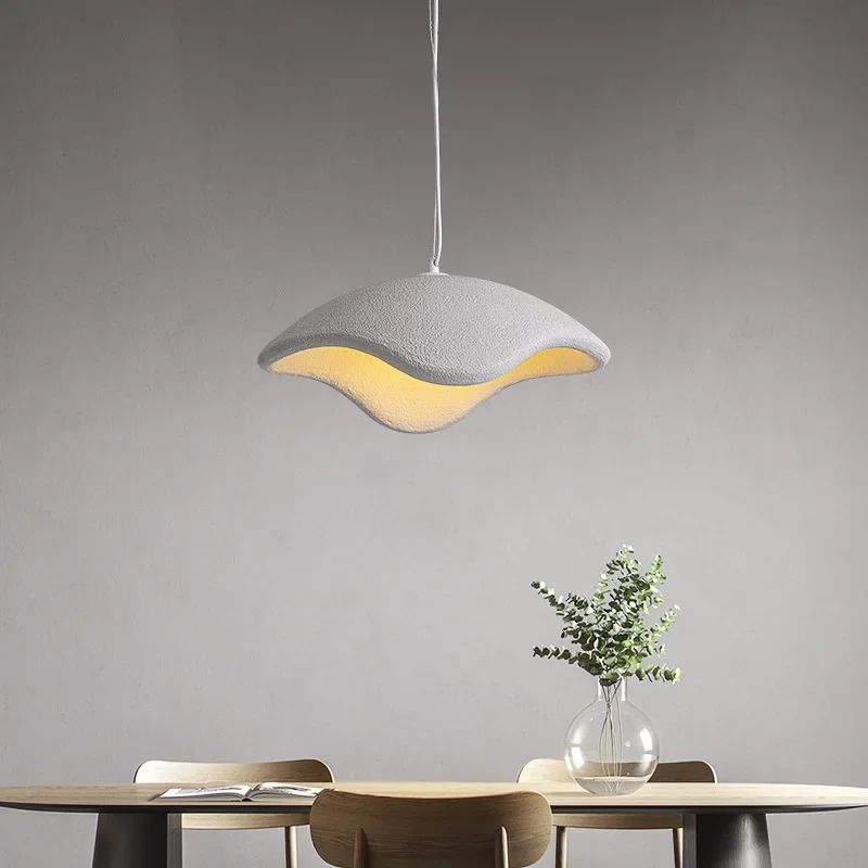 

SANDYHA Nordic Designer Chandelier Cement Shell Pendant Light for Dining Room Kitchen Bar Home Decor Lighting Fixtures Modern
