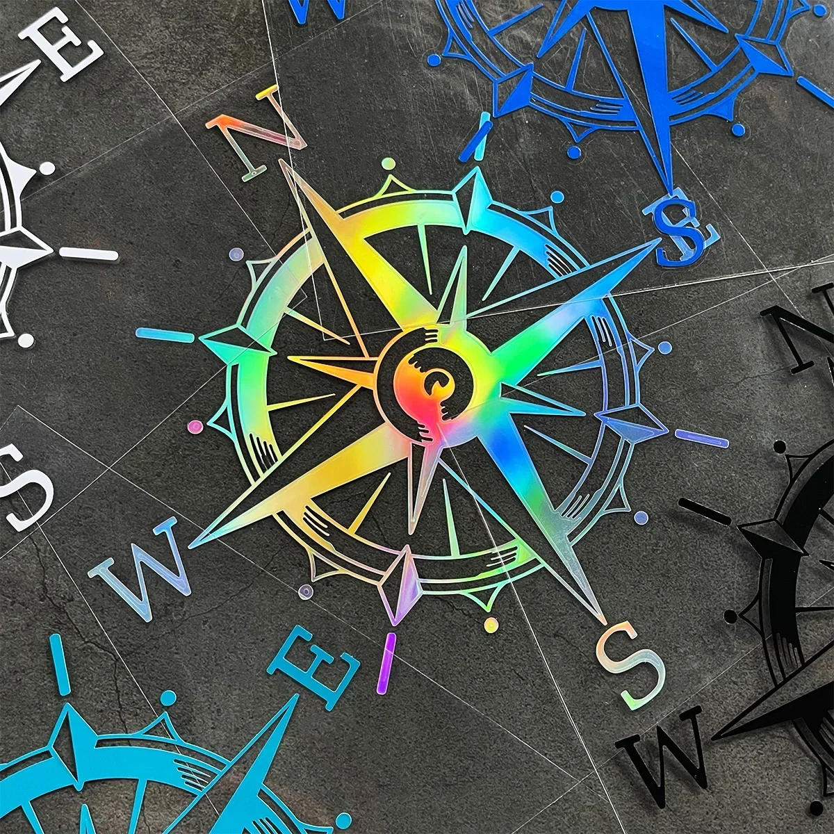 20cm Adventure Compass Vinyl Decal Waterproof Travel Navigator Graphic Sticker Motorbike Fuel Tank Helmet Windshield Decor