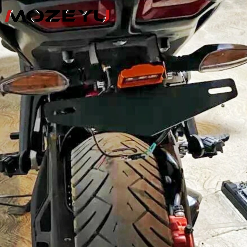 

Rear License Plate For 390 Duke 390DUKE 2017-2021 2022 2023 Motorcycle LED Light Tail Tidy Holder Fender Eliminator Tail Bracket