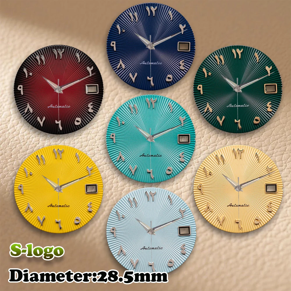

Arabic Letter Numerals Dials S Logo 28.5mm Watches for men NH35/NH36/4R/7S Movements Watch Modification Accessories Repair