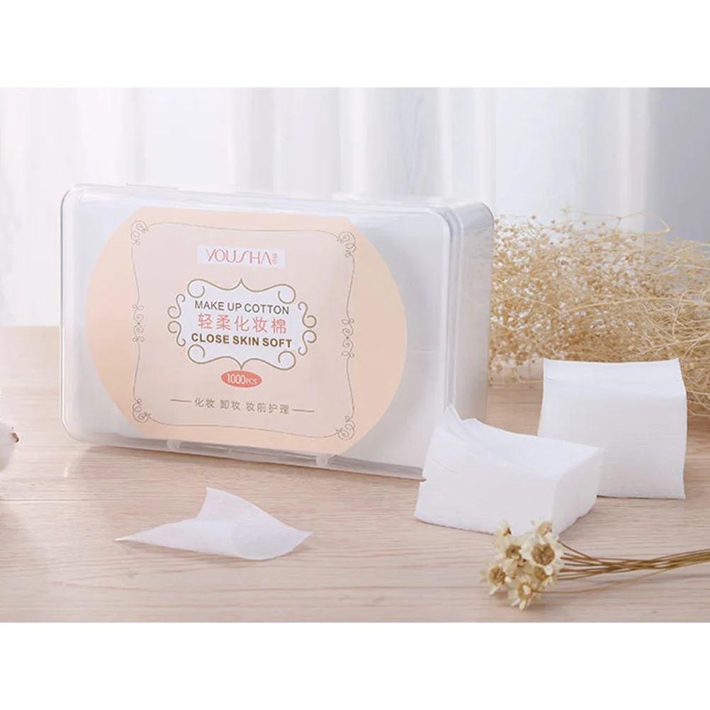 

1000pcs Makeup Facial Non-Woven Cotton For Face Skincare Removing Toner Lotion Lightweight Disposable For Nail Polish Women
