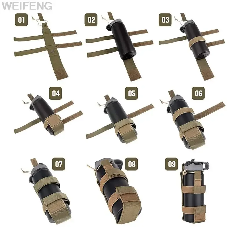 

Тактическая сумка для бутылки с водой Molle, портативный держатель для бутылки с водой для путешествий и пешего туризма, переноска для бутылки с водой, сумка для гидратации