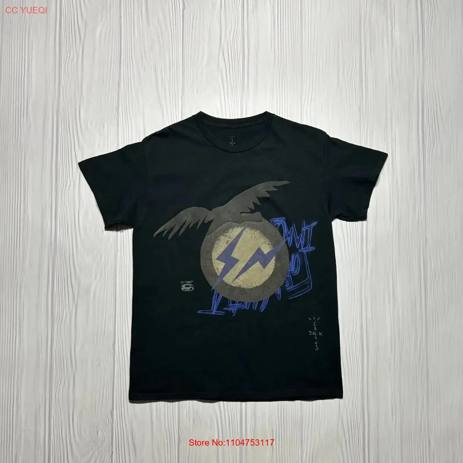Rare Cactus Jack Fragment 2021 T Shirt Size M vintage Washed designer clothes Casual Breathable streetwear Slightly Stylish