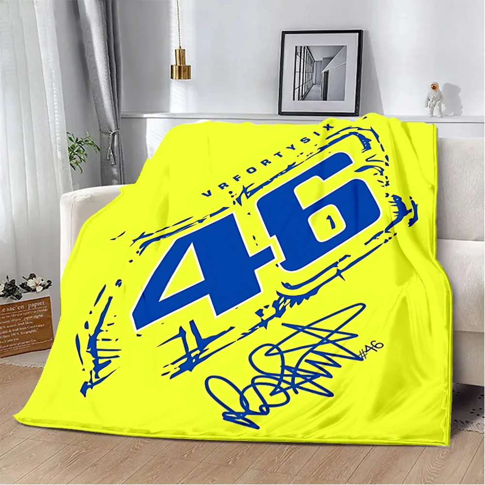 Motorcycle V-Valentino R-Rossi 46 Printed Blanket Picnic Blankets Warm Blanket Soft and Comfortable Home Travel Birthday Gift