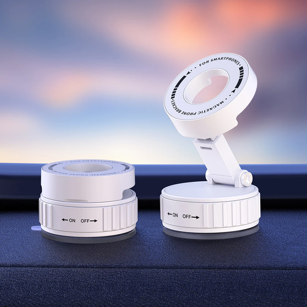 Foldable Car Accessory Car Phone Holder Adjustable Angle Anti-slip Padding Flexible Positioning Robust Suction Base