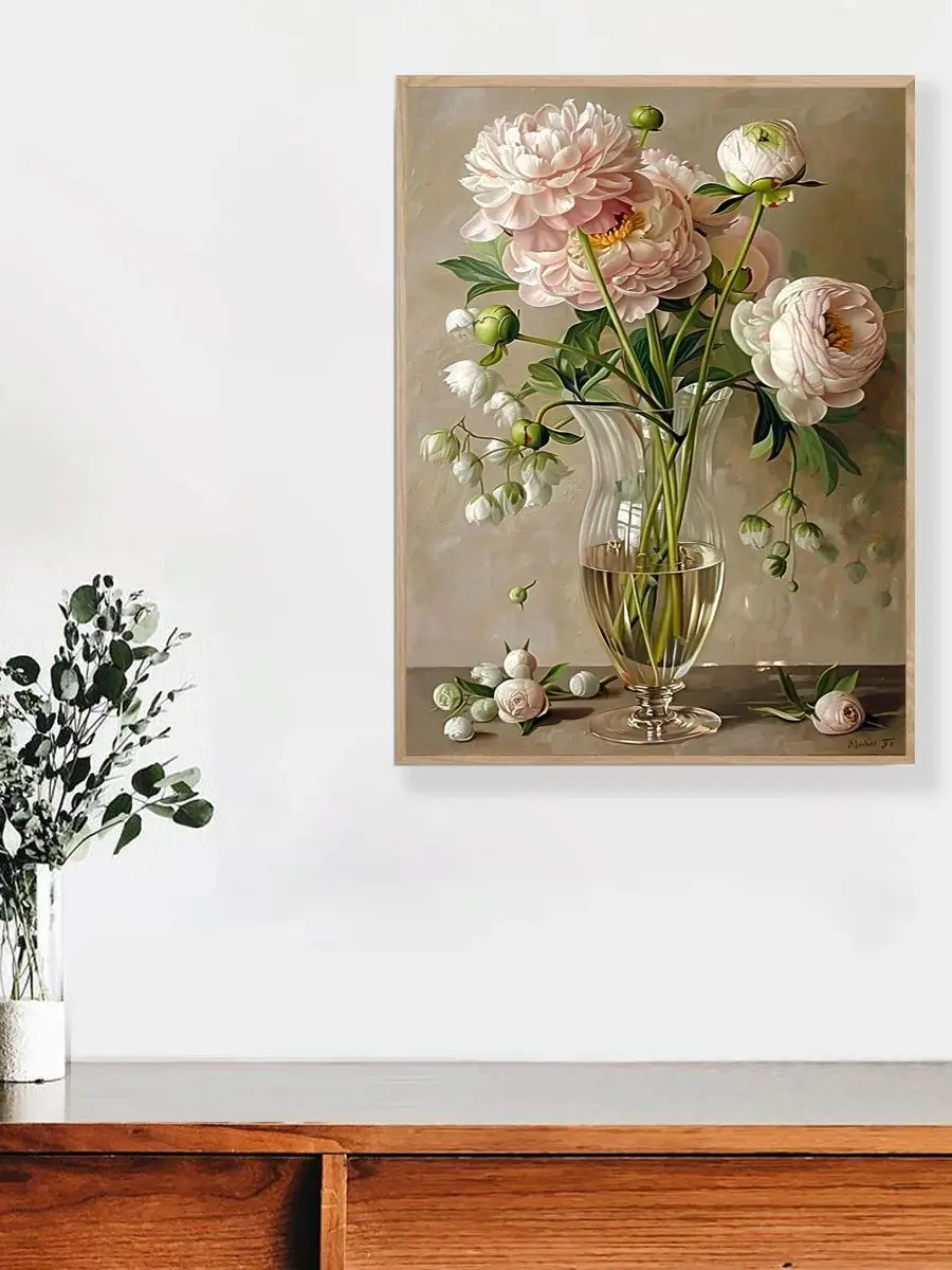 1 Stück 30x40cm/11,8*15,74 Zoll Kreuzstich-Set für Vase, DIY-Set 11CT/14CT, Neuheit als Geschenk, zum Aufhängen als Gemälde – Detail 1
