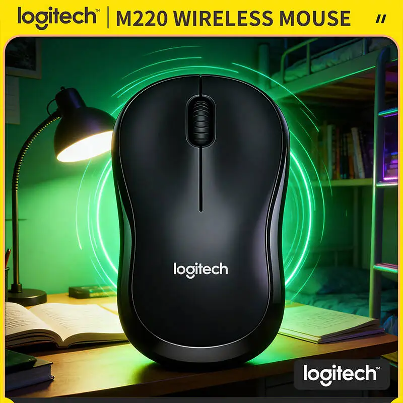 

Бесшумная беспроводная мышь Logitech M220, 18 месяцев работы от батареи, стабильное соединение 2,4 ГГц, компактная, портативная, для путешествий, офиса, ежедневного использования