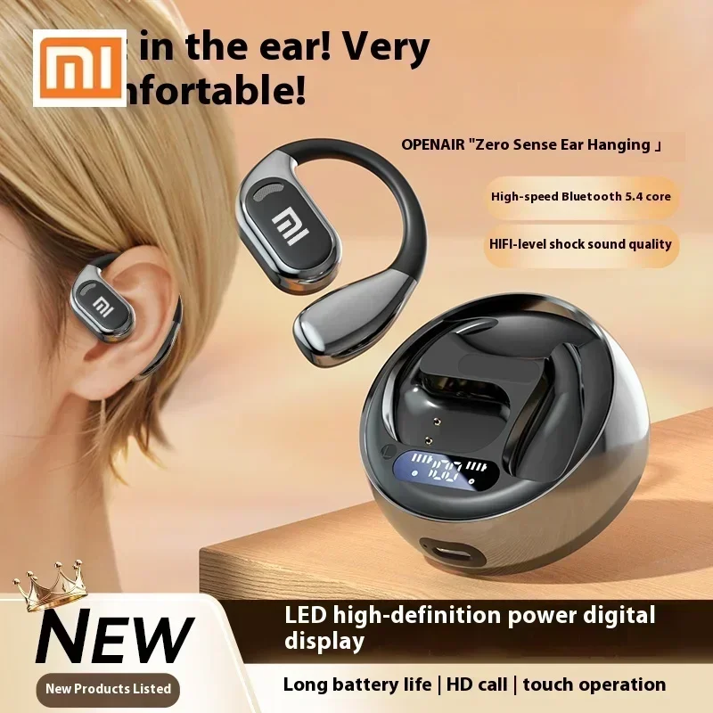 سماعات بلوتوث لاسلكية أصلية من Xiaomi M76، سماعات رياضية HIFI مزودة بخاصية إلغاء الضوضاء، ترتدي سماعات ميكروفون