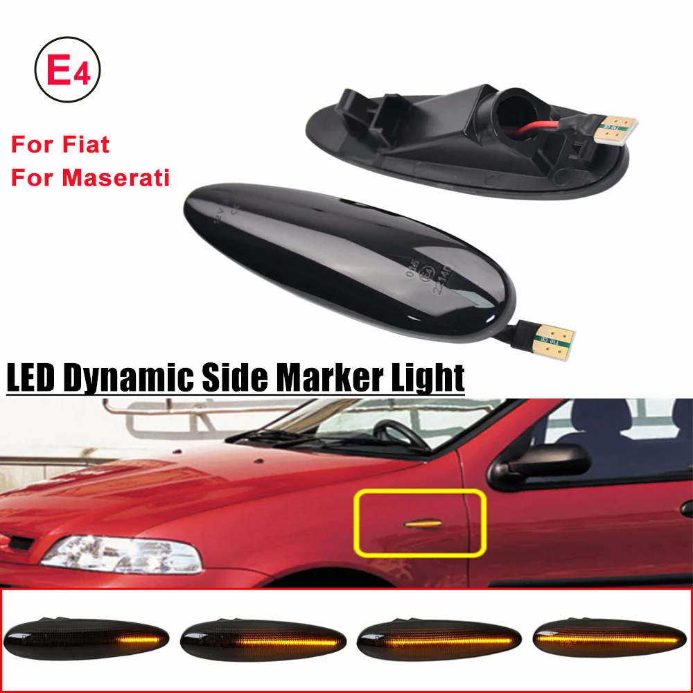 Dynamic Canbus LED Side Marker for Fiat Bravo Palio Marea Croma II Strada Albea No Flicker Turn Signals Fender Blinkers