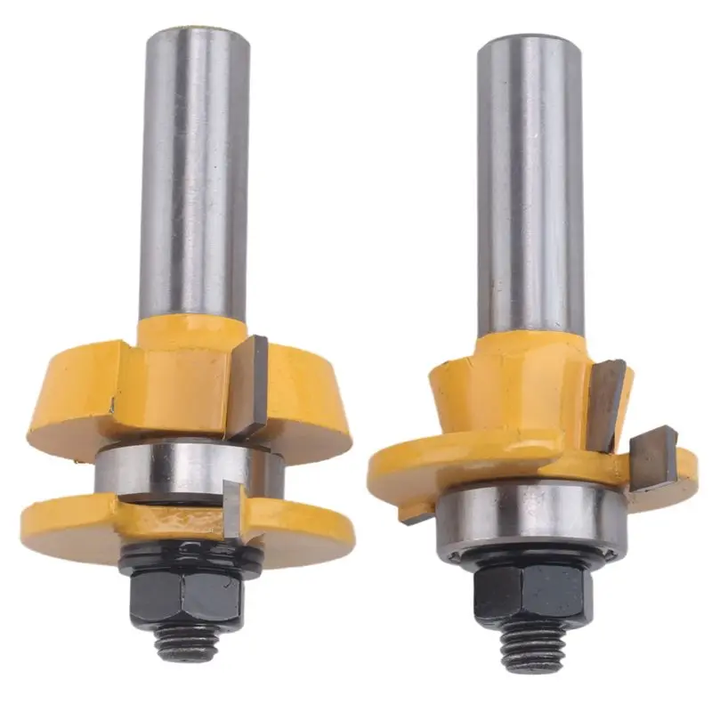 Y50A-2PCS Rail Router Bit 1/2 Inch Shank Shaker Woodworking Chisel Cutter