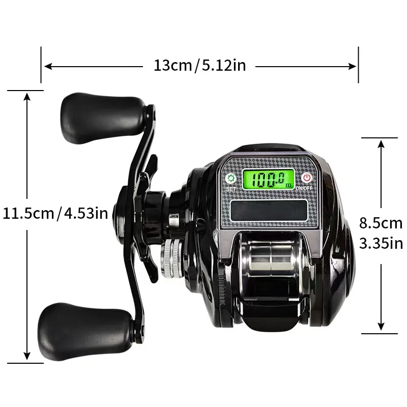 Carrete Baitcasting con pantalla digital y medidor de profundidad - imagen 3