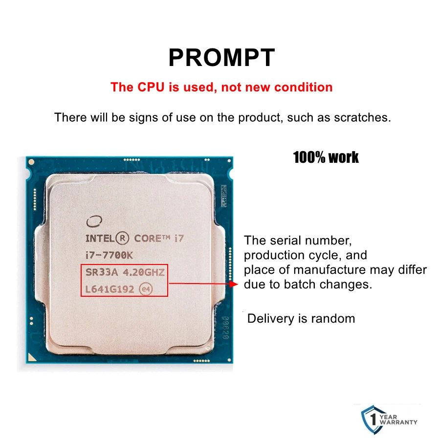 インテル Core i7 7700K プロセッサー 4.2GHz クアッドコア 8スレッド 8M 91W CPU LGA 1151