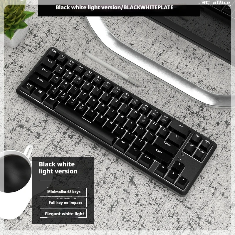 teclado mecanico com fio 68 teclas design anti ghosting diferentes modos de retroiluminacao ajazz k680t 01