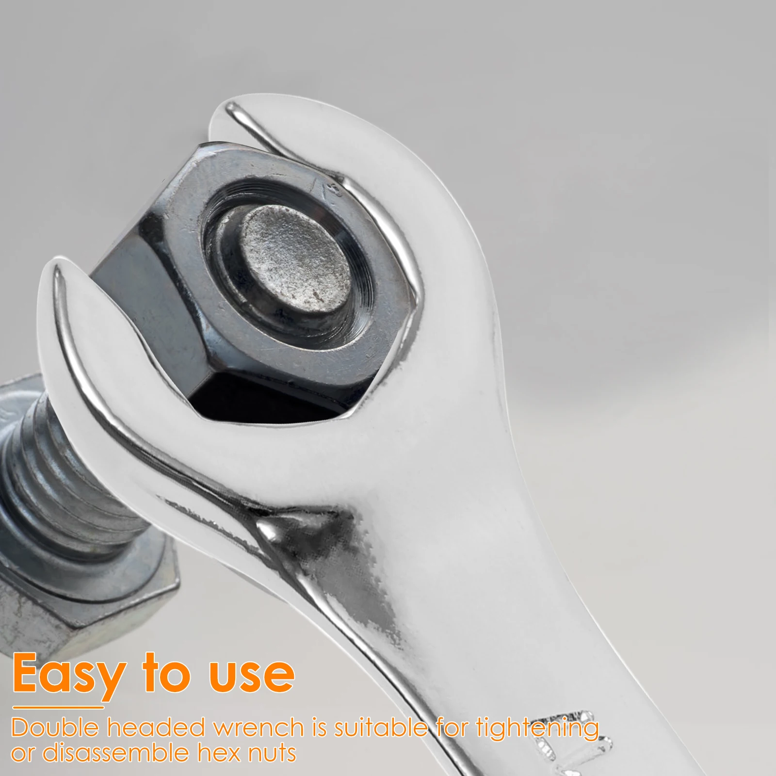 3 قطعة متري مضيئة الجوز مجموعة مفتاح ربط مزدوجة نهاية حلقة مفتوحة مجموعة مفتاح ربط الكروم الفاناديوم الصلب الفرامل خط ميكانيكا وجع أداة اليد #4