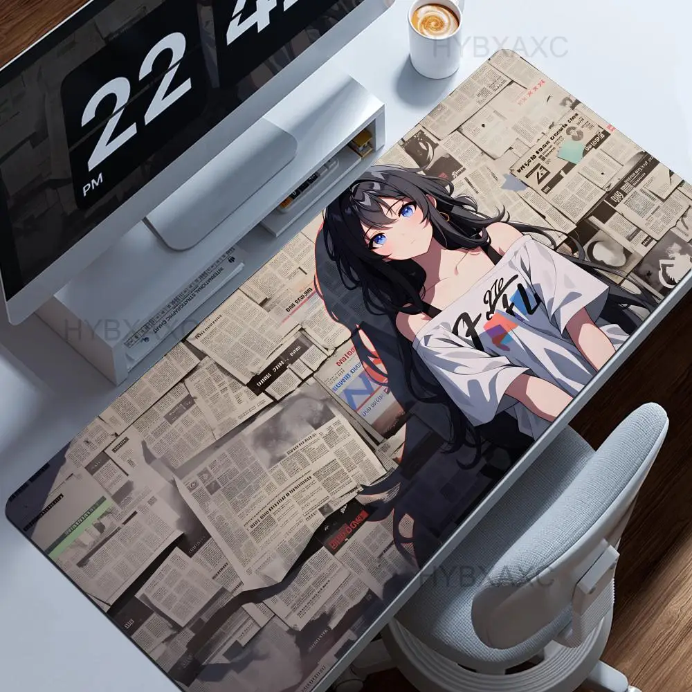 

HYBXAXC Anime Girl Balance Computer Mouse Pad Office Professional Laptop Desk Mat 4540cm Non-Slip Waterproof Surface Tablepad