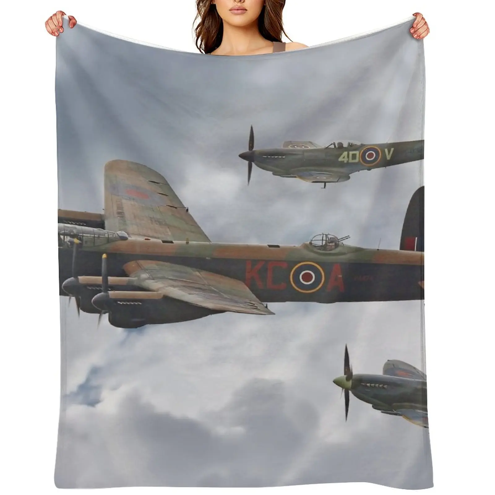 

The Battle Of Britain Memorial Flight - Shoreham 2014 Throw Blanket Decorative Sofa Extra Large Throw Picnic Camping Blankets