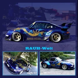 TIME MICRO&MOREART 1:64 car RWB 911 993 Dragonfish Ocean  Alloy car model limited edition toy collection