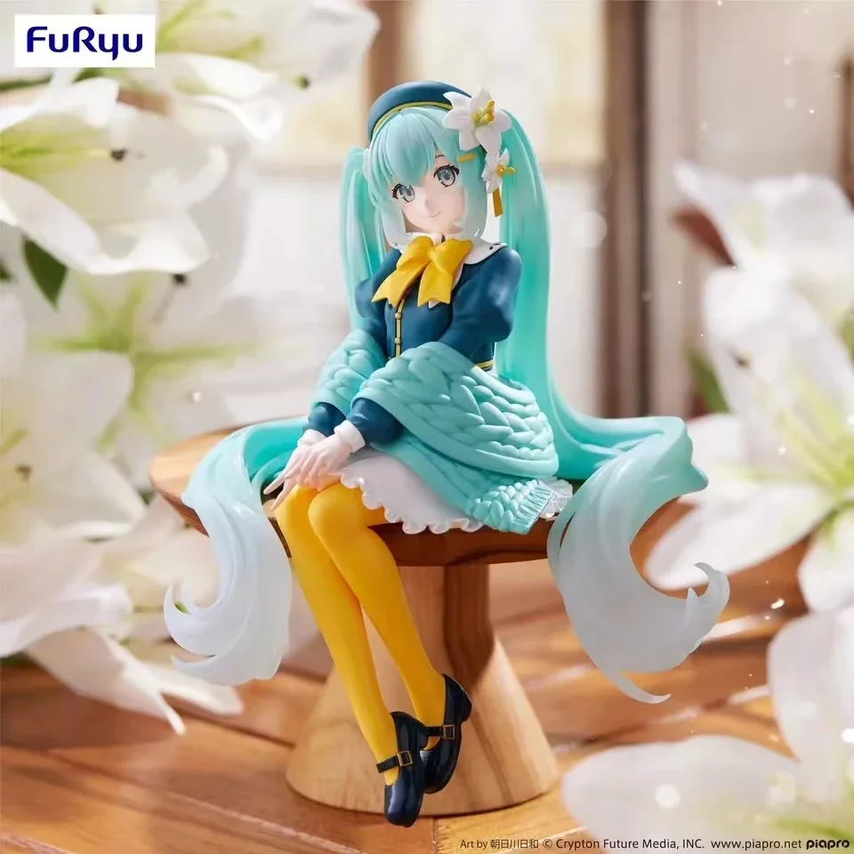 FURYU Hatsune Miku Fairy Anime Action Noodles Stopper figura juguetes para niños y niñas, regalos de cumpleaños para niños, Original