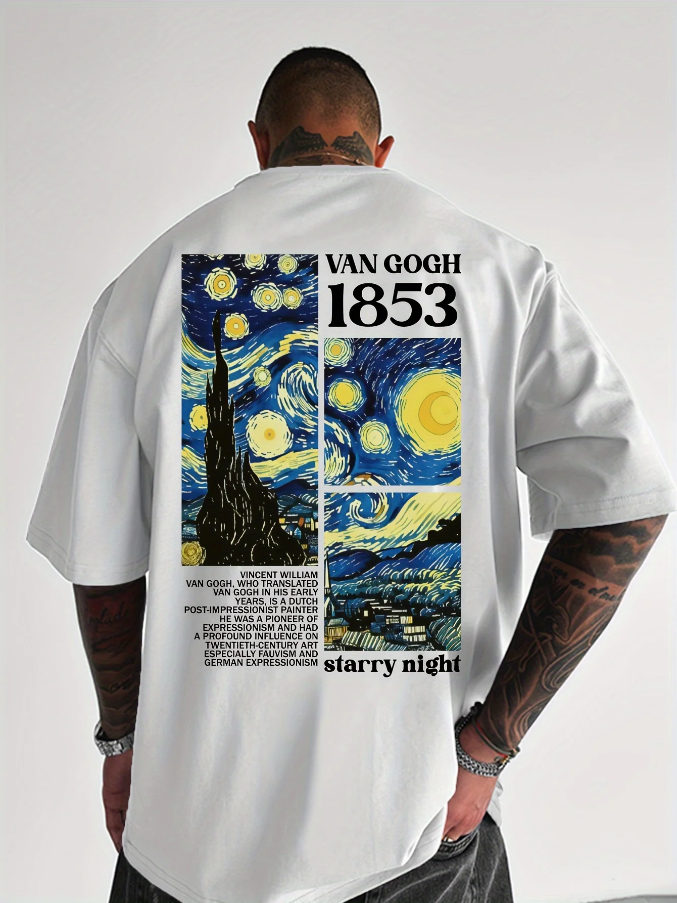 Art Painting Pattern Printed Men's T-shirt Outdoor Sports Short Sleeved Women's T-shirt Pure Cotton Hip-hop Loose Couple T-shirt