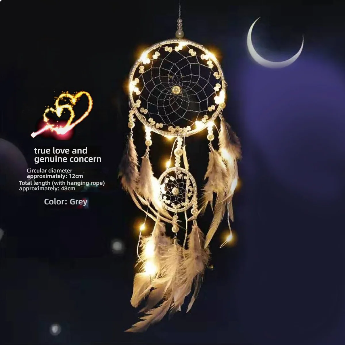 Holiday Dreamcatcher Pendant - Christmas Lantern Weaving Decor, Boho Jewelry Gift