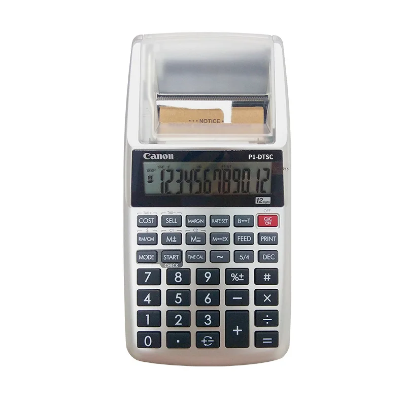 Small Desktop Printing Calculator Monochrome Printing Calculator P1 Printing Calculator Battery And Dc Dual-purpose Office Suppl