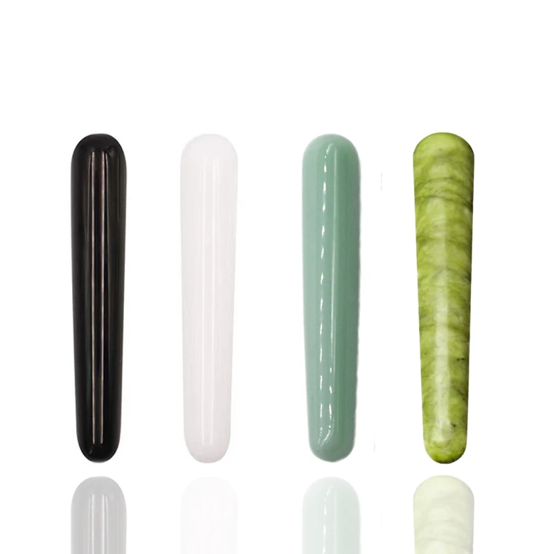 Yoni Massage Wand Gouache Jade Face Massage Wand Natural Stone Massage Face Acupoint Massager Bar Vaginal Muscles Tightening