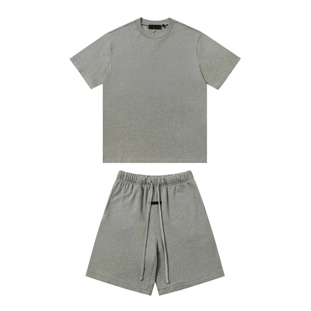 

Summer American Style Pure Cotton Short Sleeved Five Quarter Shorts Men's and Women's European and American Loose Sports Suit