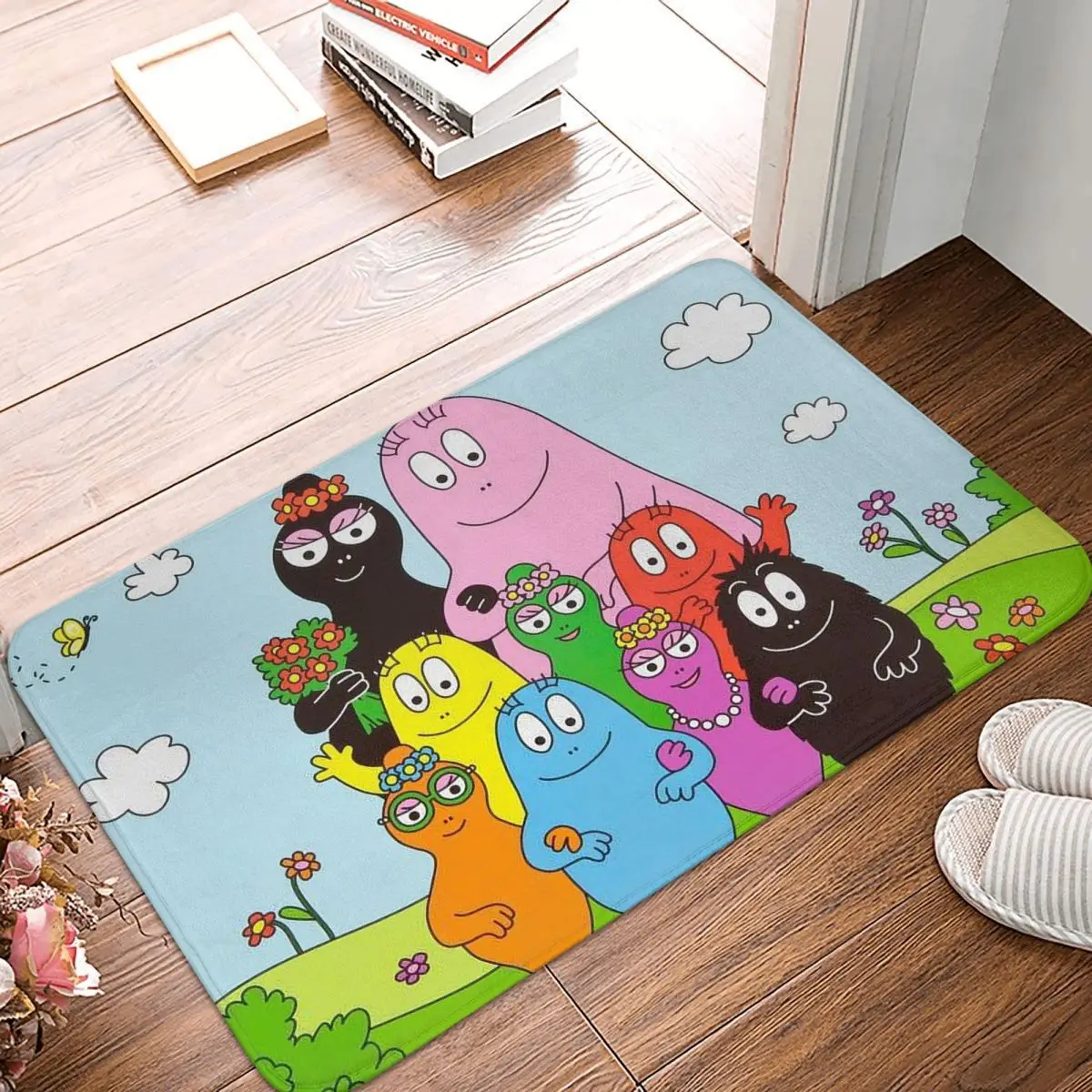 

Les Barbapapa Family Anime Bathroom Mat Characters Doormat Living Room Carpet Entrance Door Rug Home Decor