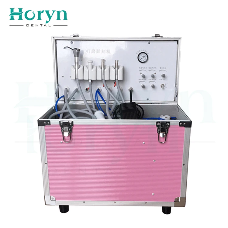 Portable Mobile Treatment Box den tal Clinic Turbine Unit With Air Compressor