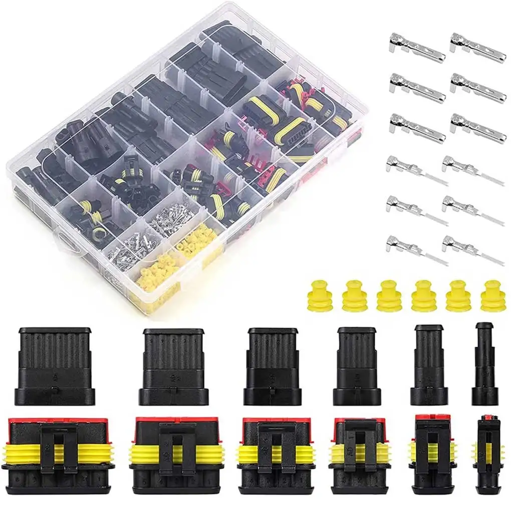 

Truck 6 Kinds Wire Connectors Assortment 300V 12A 1-6pin Terminals Assorted Kit with Storage Box Accessories 780Pcs