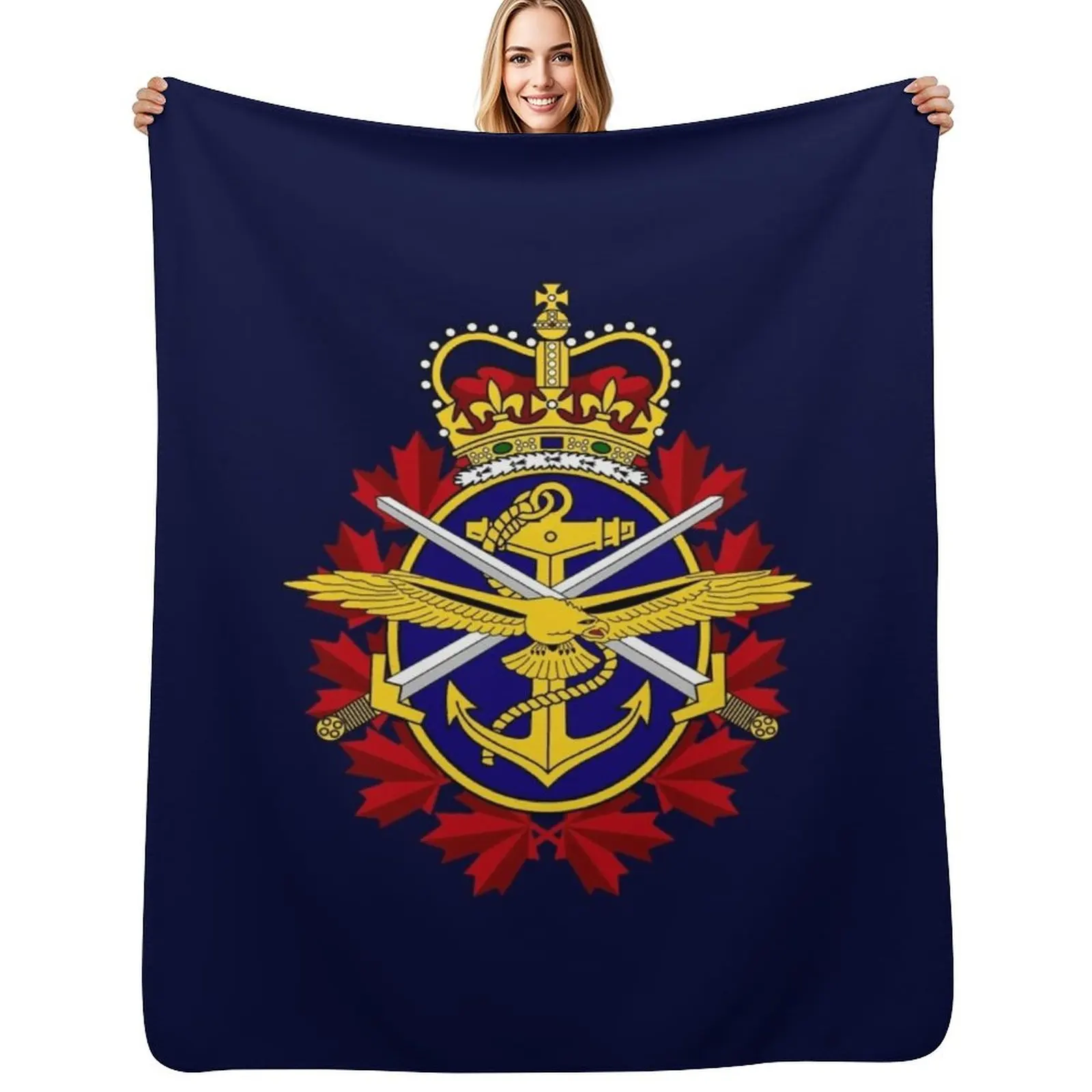 The Canadian Forces, Canadian Army Throw Blanket Bed covers Large Fashion Sofas manga wednesday Blankets