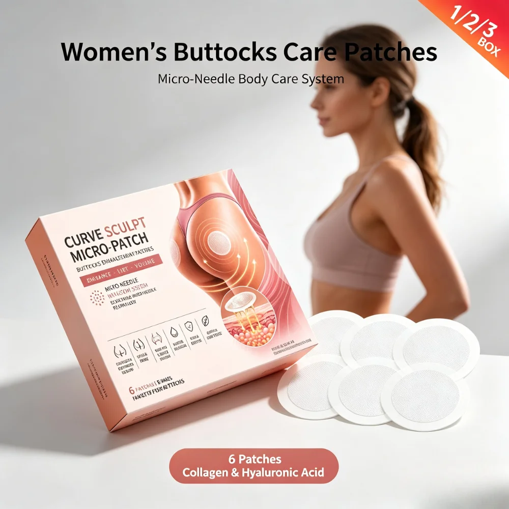 Buttocks Care Patch 6Pcs Micro Needle Hip Firming Patch Collagen Hyaluronic Acid Body Sculpting Moisturizing Skin Care