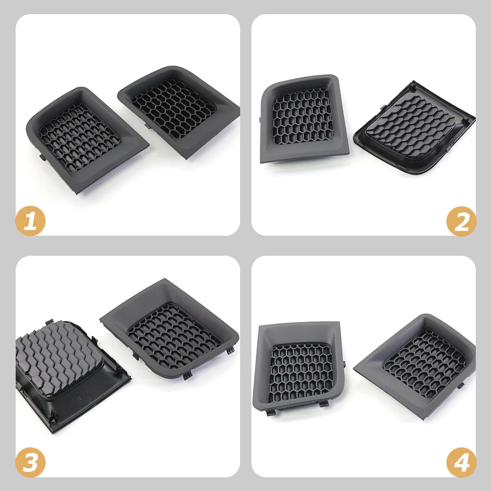 

2pcs Lower Bumper Grille Bezel Cover Abs Modern Design Easy Install For 2015-2017 Bumper Accessories Car Front Grill