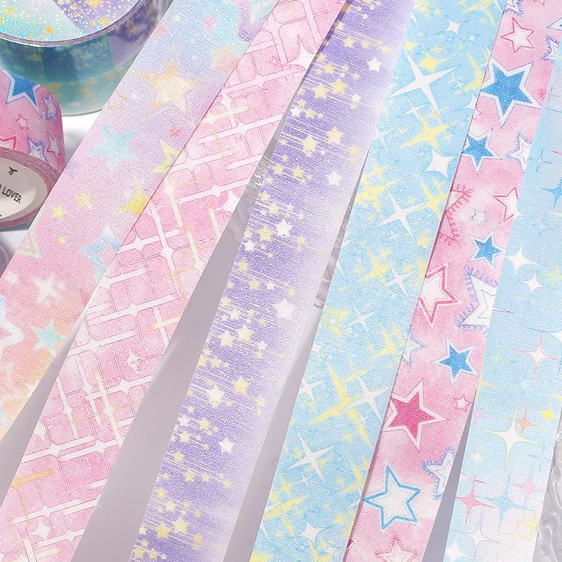 fita decorativa para mascaramento de papel washi serie twinkle fofa e adoravel retro pacotes 16 pecas 01