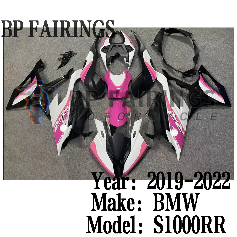 

For BMW M1000RR S1000rr 2019 2020 2021 2022 Bodywork Set 19 20 22 High Quality Injection set Pink White